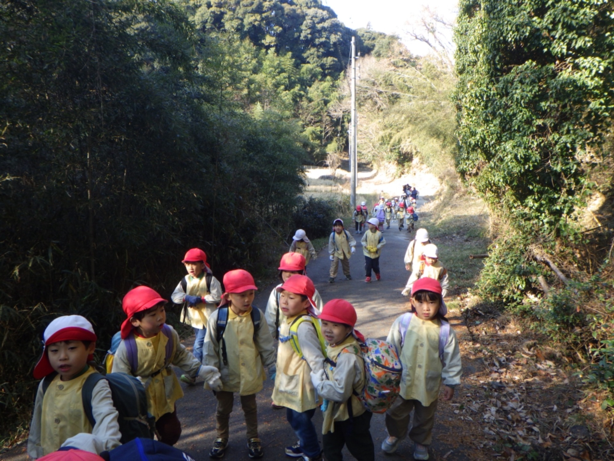 【年長】1/9　村積山　園外保育（1/3）