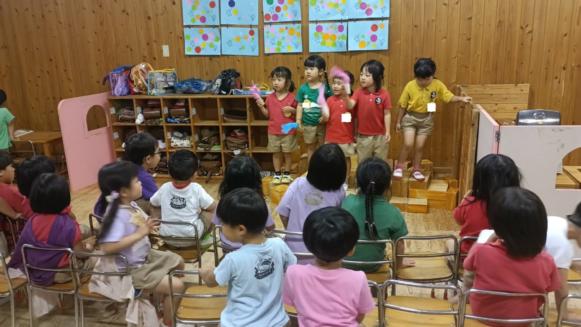 あじさい　雨の日　園庭開放