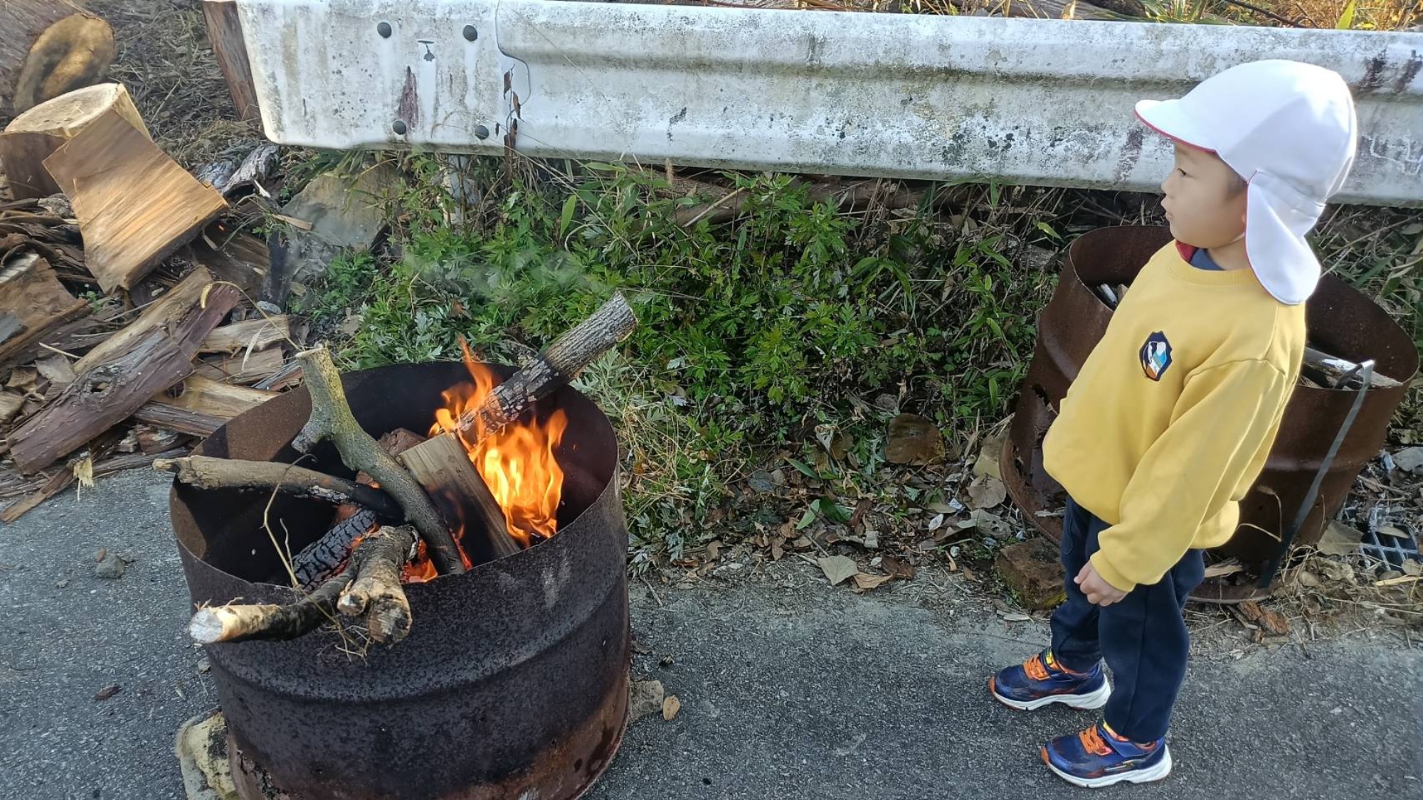 薪ストーブ　点火式