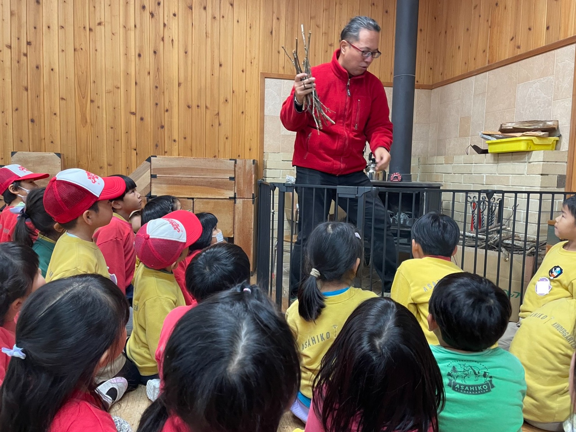 薪ストーブ　点火式