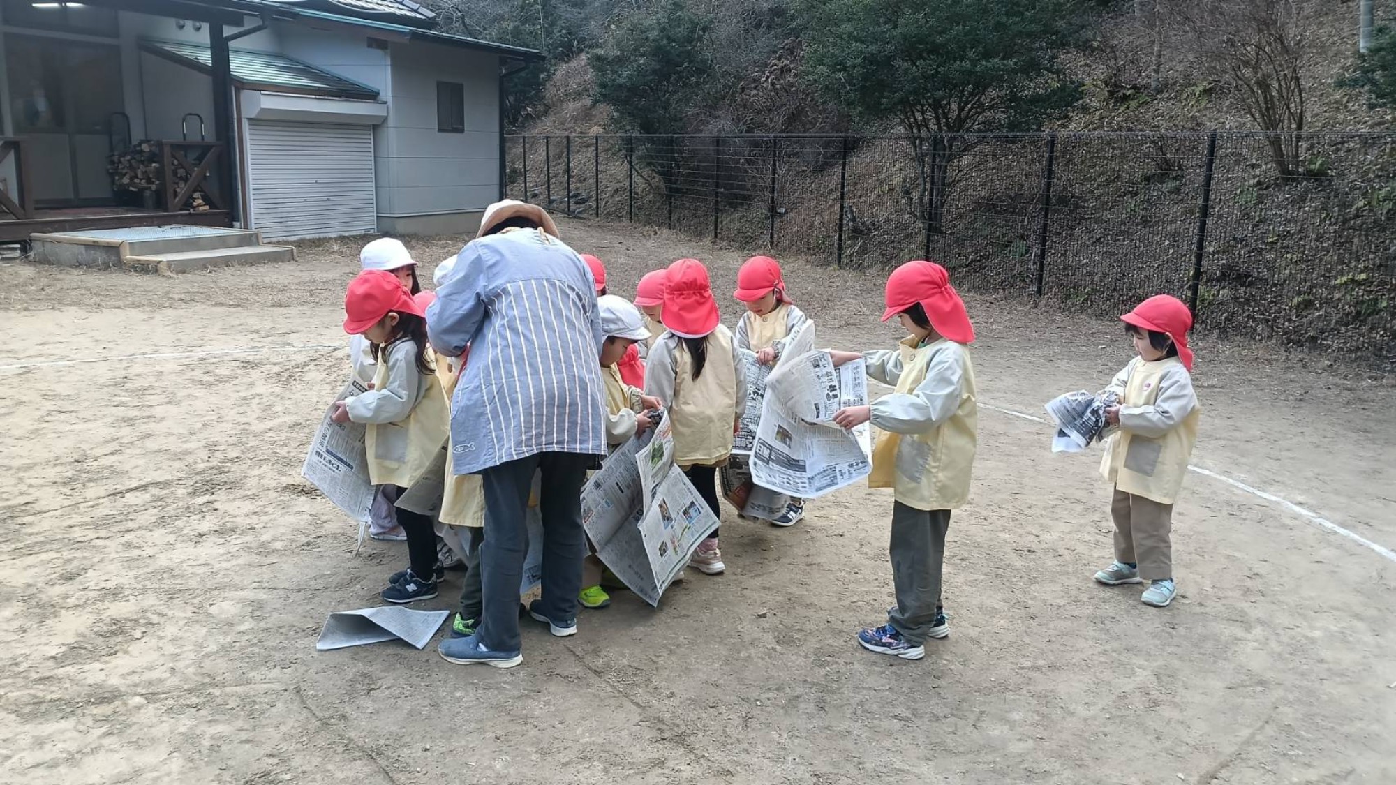 生活発表会　４日目　年中焚き火